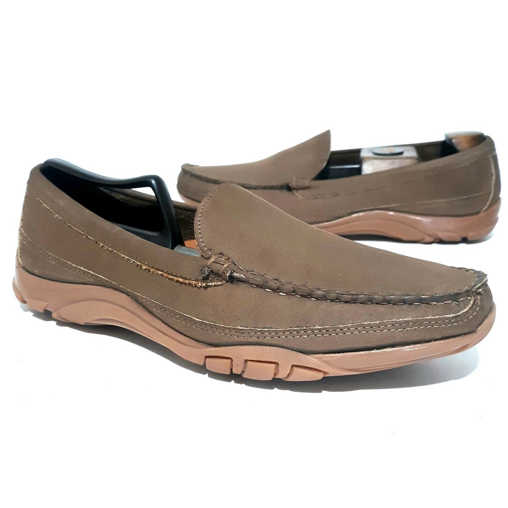 Allen Edmonds Brown Leather Driving Moccasins Mens